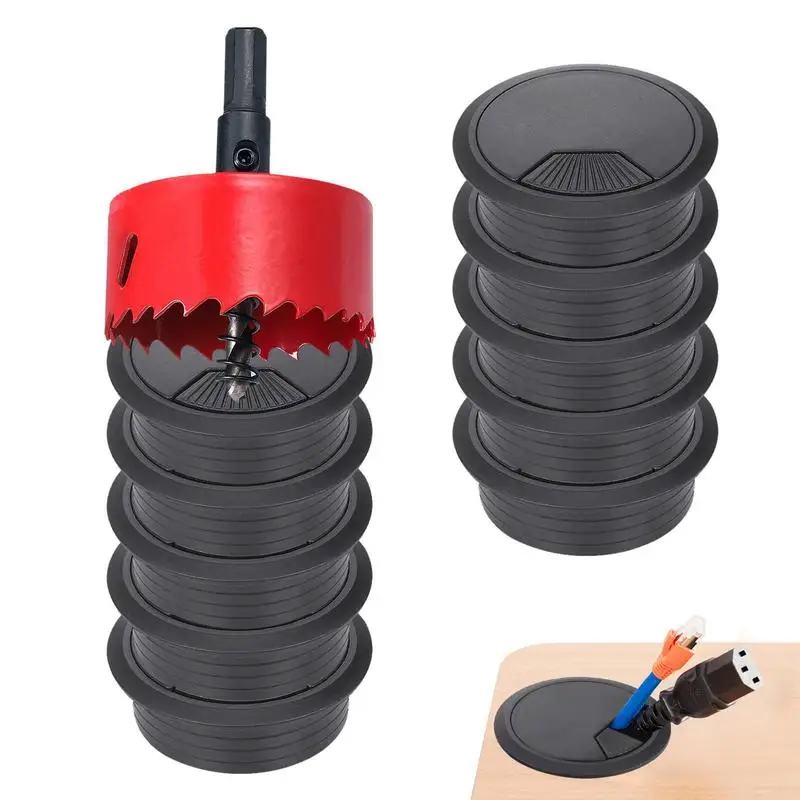 

Desk Grommets Desk Wire Cord Cable Grommets 10PCS Wire Cable Grommet Hole Cover For Computer Desk Table Organizing Wires And