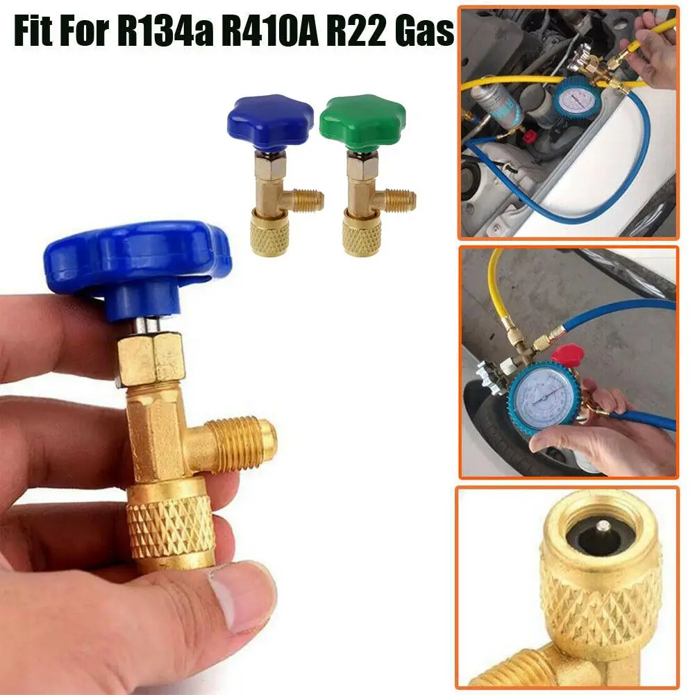 Per R22 R134A R410A 1/4 Sae Auto Ac Can Tap Valve Bottle Car Air Universal Conditioning Tool Opener Valve Refrigerante Auto Y8M8