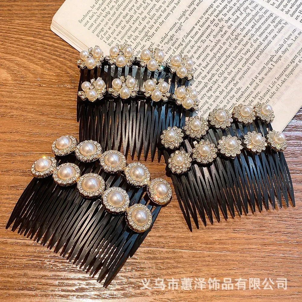 Description Picture 6 of itemSparkling Crystal Stone Braided Hair Clips Double Bangs Braided Barrettes Hairpins Women Girls Hair Styling Accessories Braiders