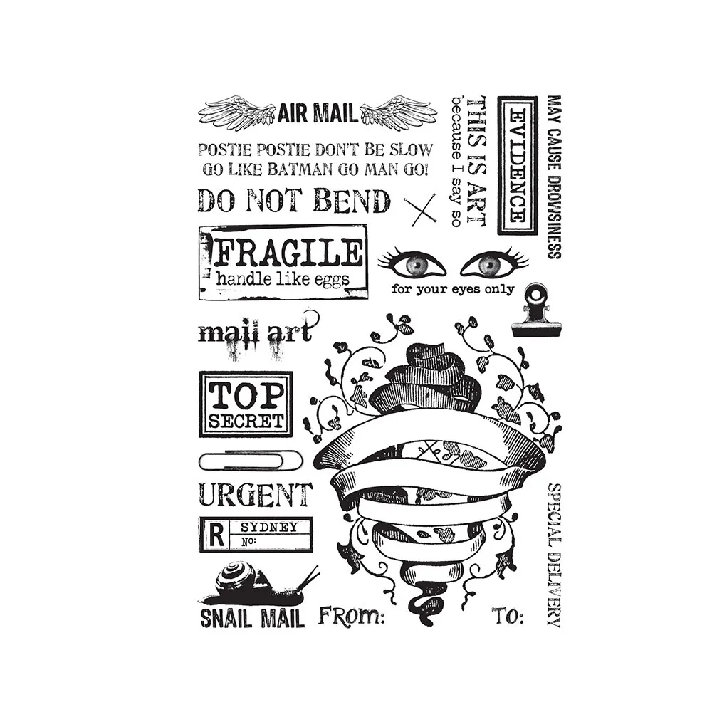 2023 New Mail Art Clear Seal Stamp Fai Da Te Scrapbooking Goffratura Album Fotografico Carta Decorativa Craft Art Regalo Fatto A Mano