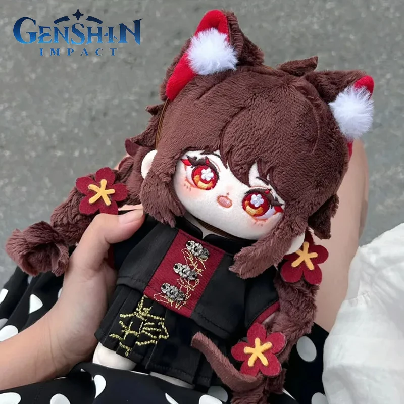 

20cm Genshin Impact Hu Tao Plush Cotton Dolls Anime Figure Toys Kawaii Plushine Decoration Desktop Collectiable Kids Xmas Gift