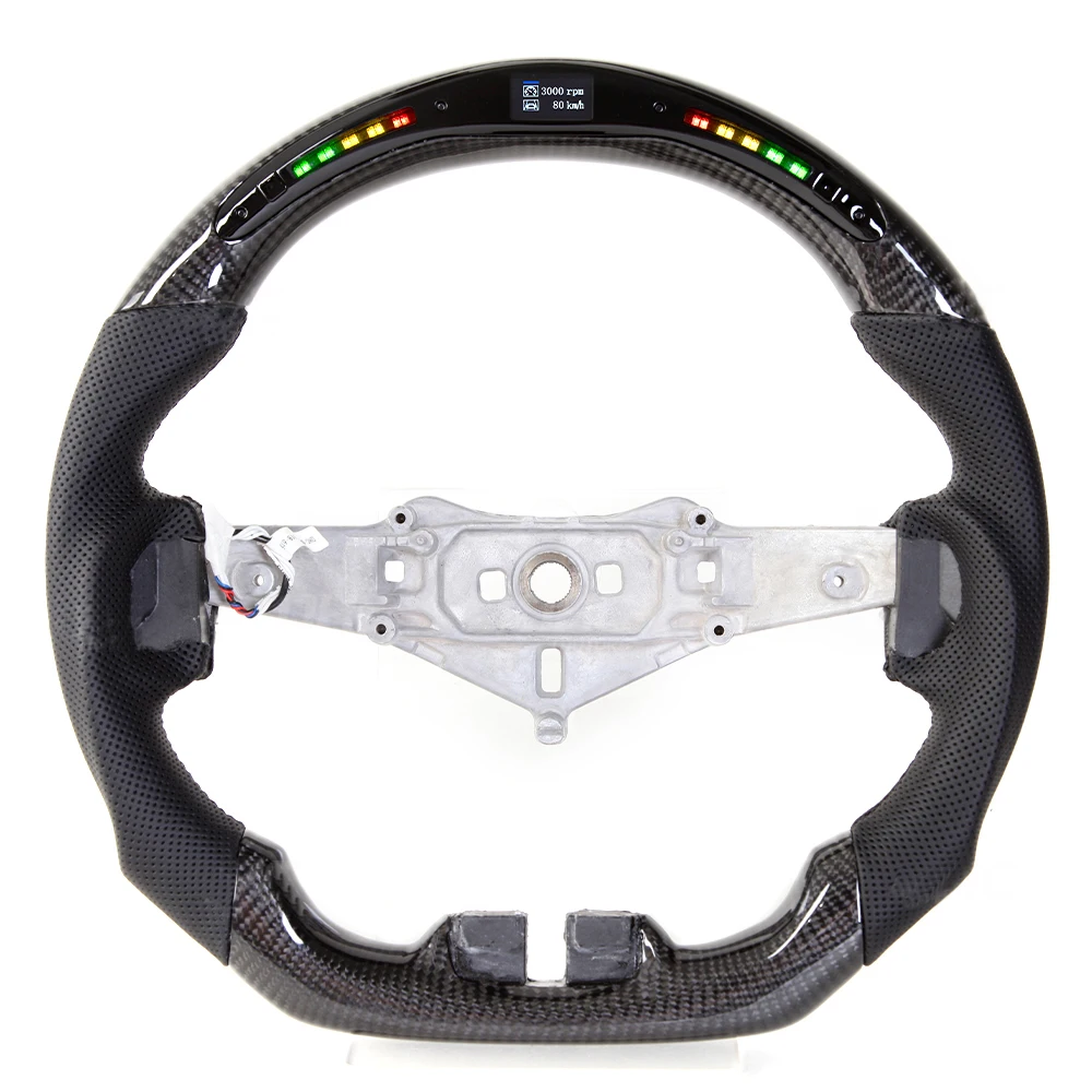 

LED Smart RPM Carbon Fiber Steering Wheel Compatible With Jeep Wrangler JK Car