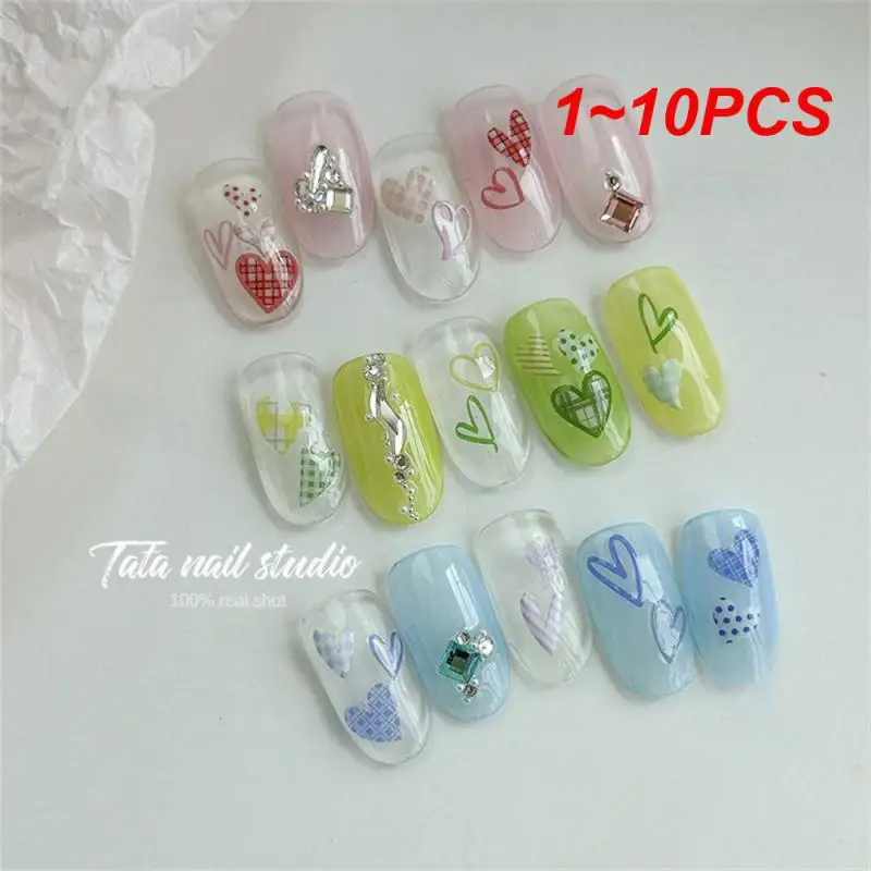 

1~10PCS 5d Nail Art Stickers Jelly Adhesive Kawai Spring Flower Heart Self Adhesive Decals Sticke Manicure Designs