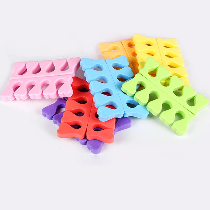 10Pcs random color Soft Sponge Finger Toe Separator For Nail Art Practice Manicure Divider Holder Gel UV Polish Tools Foam