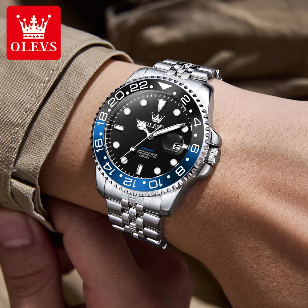 ساعات رجالية عصرية من OLEVS Trend ساعة يد كوارتز أ...