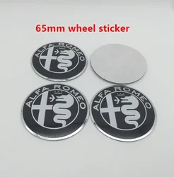 4pcs Car Emblem Wheel Hub Center Cap Badges - Premium Styling Accessories (65mm black white)