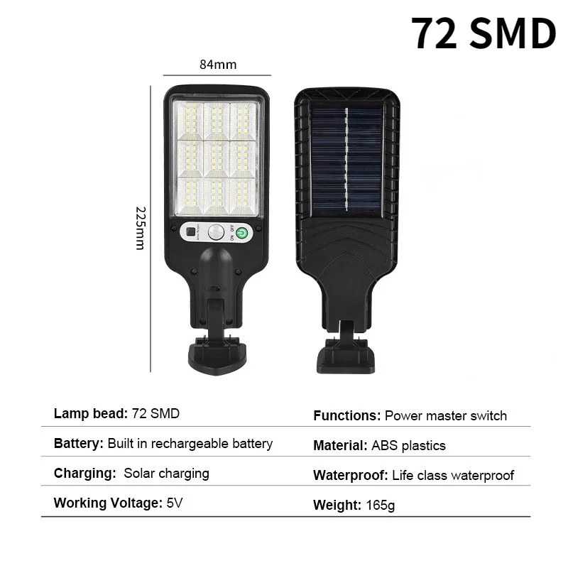 solar ground lights Led Solar Street Light Outdoor Wall Lamp Waterproof 3 Modes PIR Motion Sensor Garden Patio Porch Garage Remote Security Lighting solar panel lights Solar Lamps