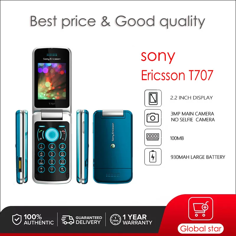 sony-ericsson-t707-refurbished-original-22inches-315mp-mobile-phone-cellphone-free-shipping-high-quality