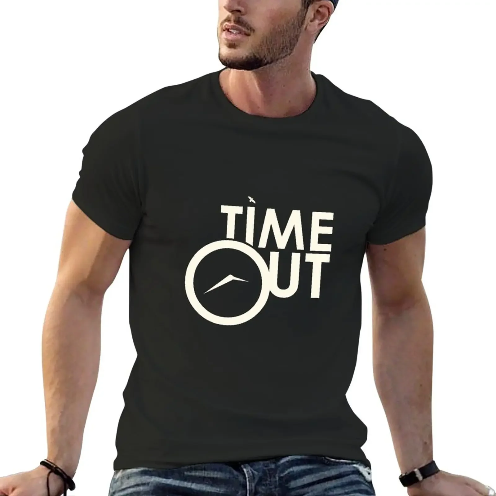 

TIME OUT T-Shirt sports fans summer clothes kawaii clothes T-shirts for men cotton
