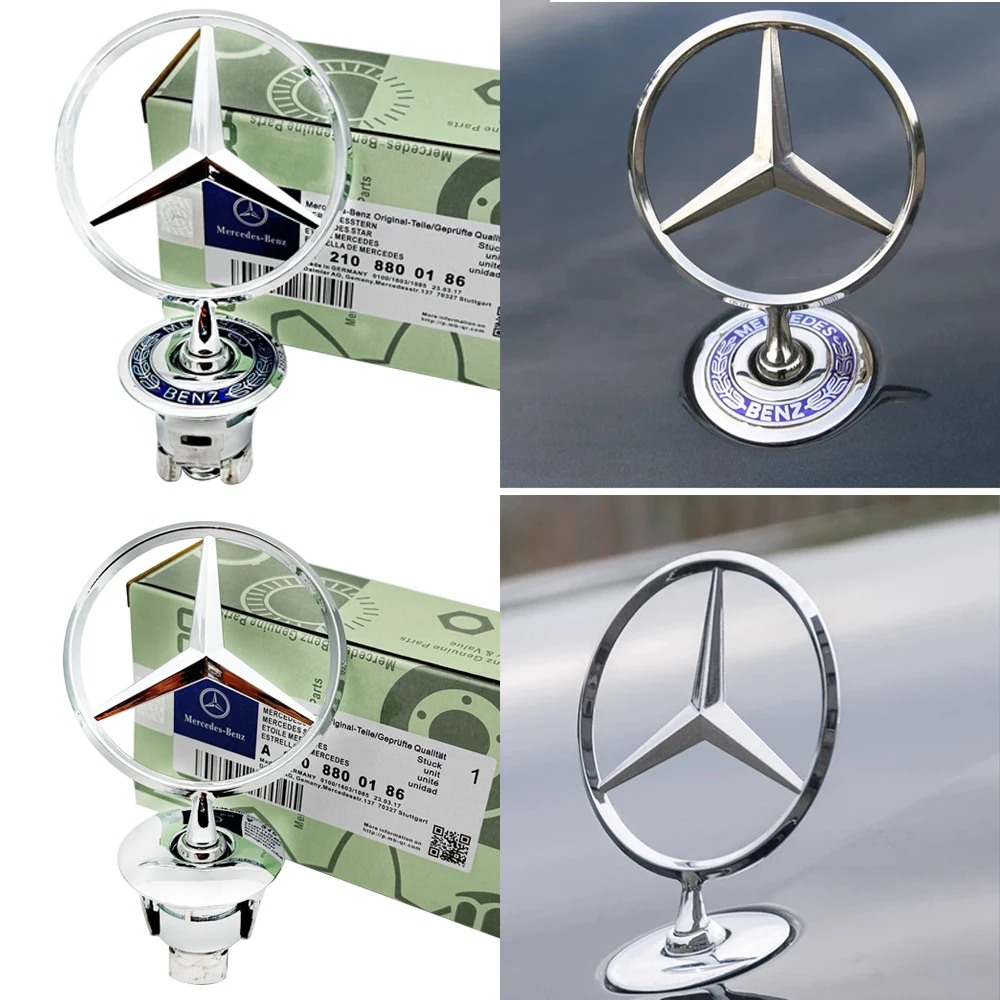 1pcs44mm3DMetalBlueChromeStarBonnetHoodLogoEmblemBadgeforMercedesBenzW202W203W204W208W210W220W221-AliExpress