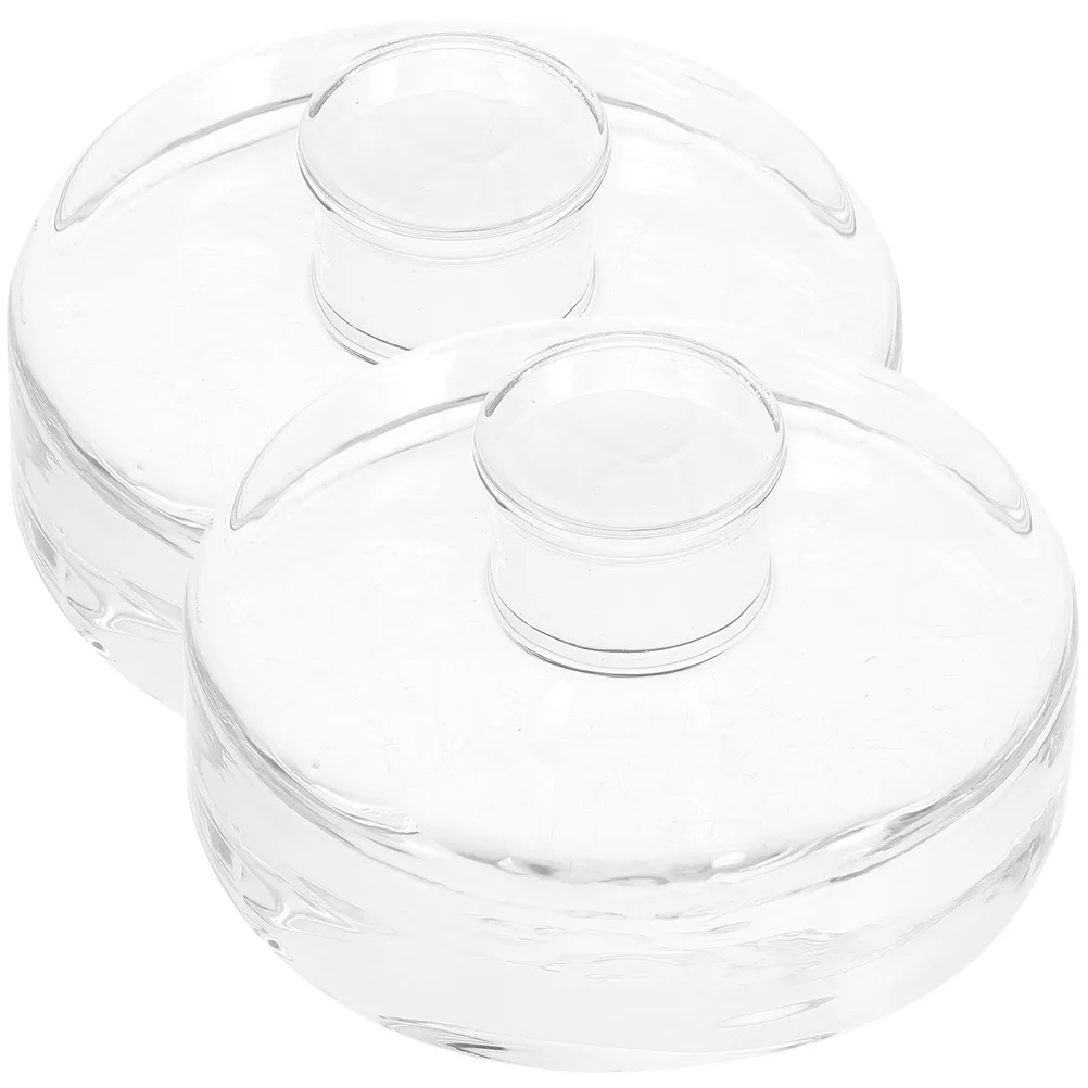 

2 Pcs Fermented Glass Weights Wide Mouth Mason Jars Lids Pickle Household Fermentation Fermenting Tank for