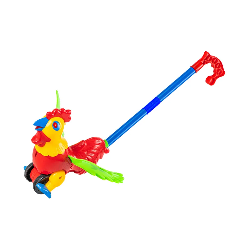 

Мультяшная игрушка-тележка для малышей, детская прогулочная коляска, дизайн Петуха, толкающие Игрушки для малышей