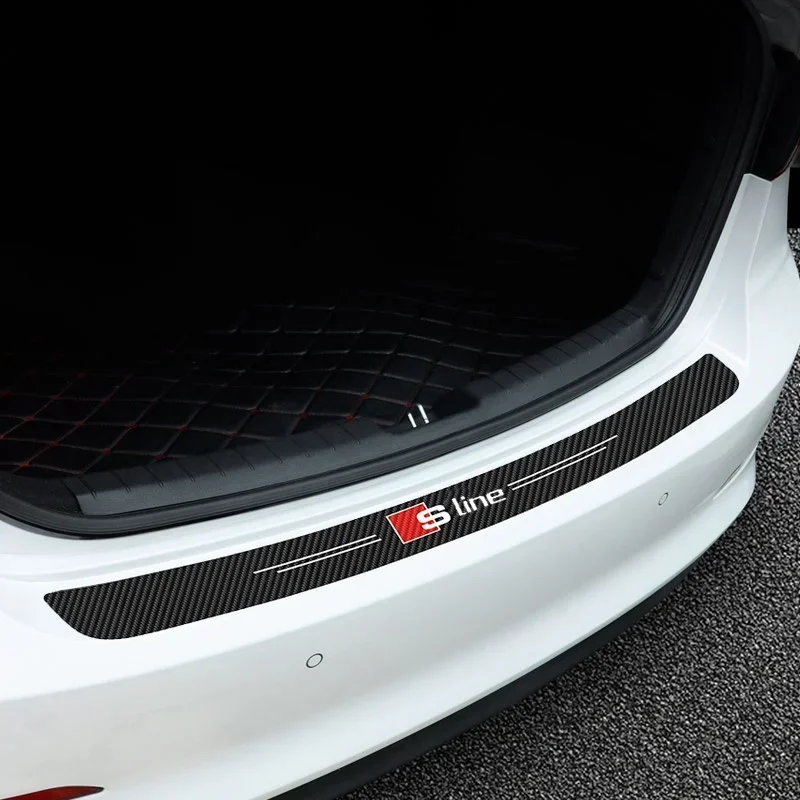 Premium Car Styling Fiber Door Sill Scuff Plate Guards - Set of 4