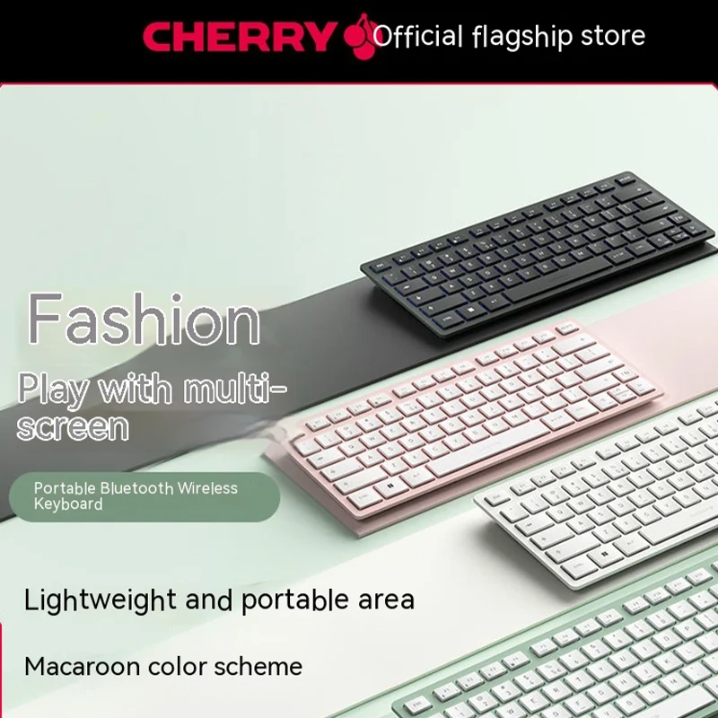 

Новая мембранная клавиатура Cherry Kw7100, портативная мини-клавиатура с Bluetooth, беспроводная клавиатура для офиса, бесшумная Офисная Клавиатура для девушек, Win/mac