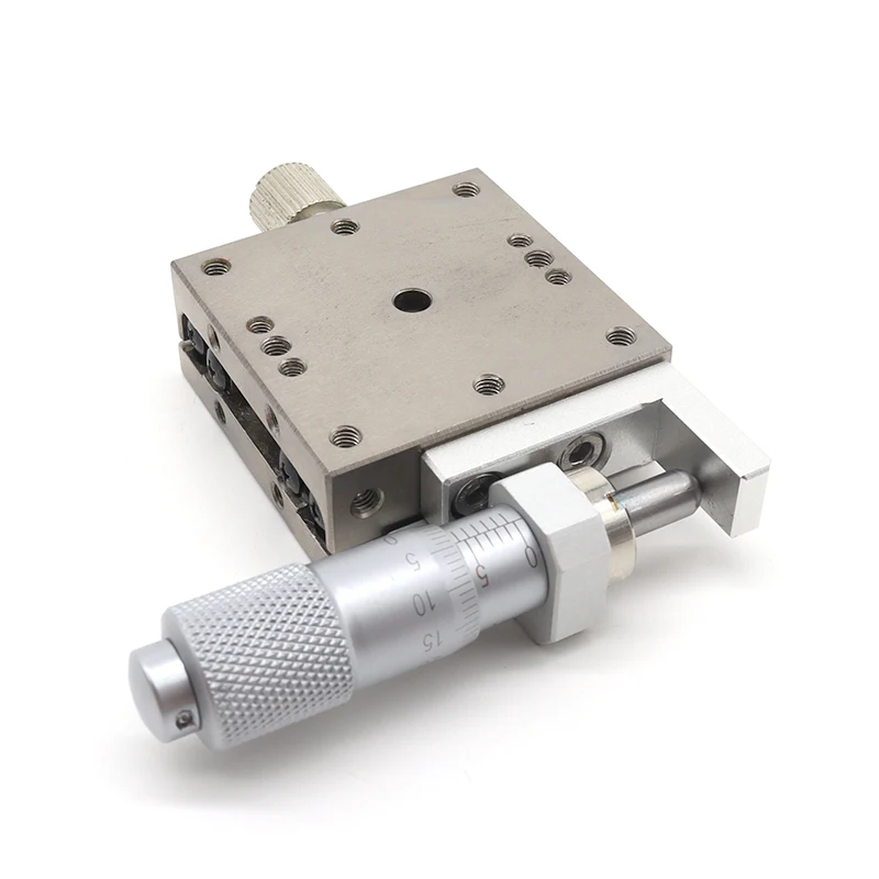

X-axis ручной стол смещения LBX40/60/80-C Высокоточный оптический Тонкий Регулируемый Линейный движущийся стол из нержавеющей стали