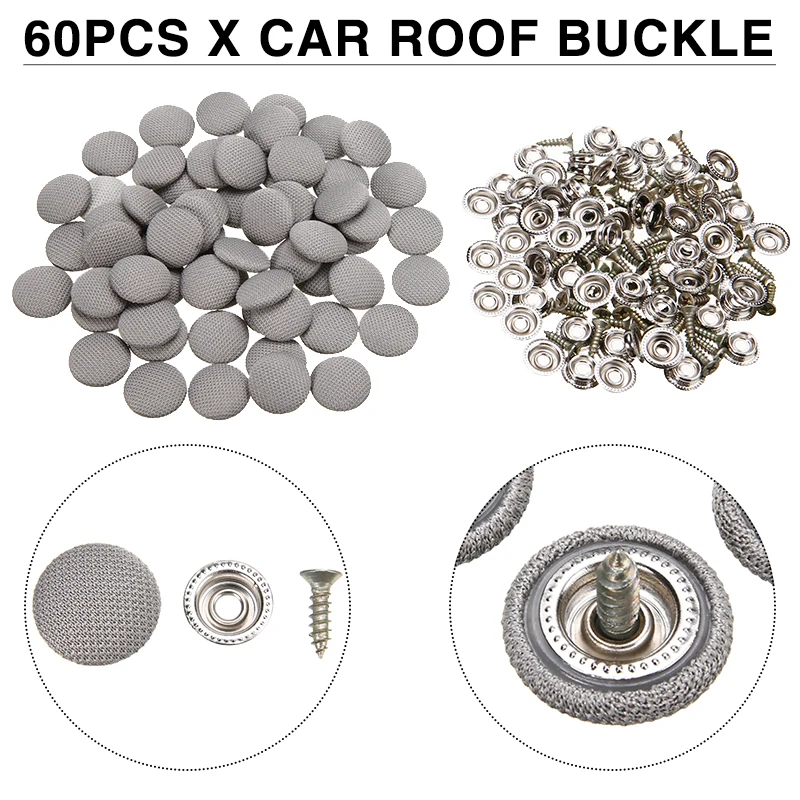 60pcs grille gris - Fixations de toit de voiture , intérieur en