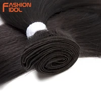 Extensions de cheveux lisses en os, mèches synthétiques blondes ombrées, cheveux Super longs de 24 pouces, cheveux lisses complets jusqu'à la mode IDOL 5