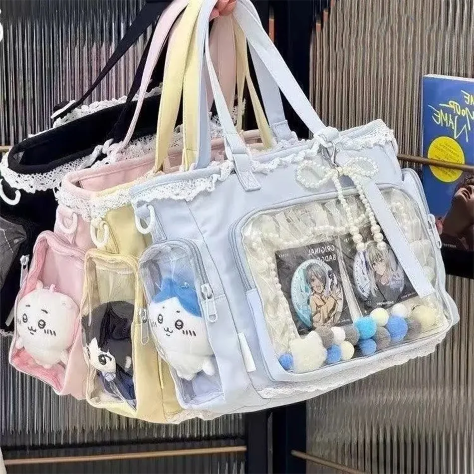 Ballet Girls Large Capacity Kawaii Itabag Japanese Transparent JK Shoulder Crossbody Bags Gift For Friends Teenage School Bags - 6