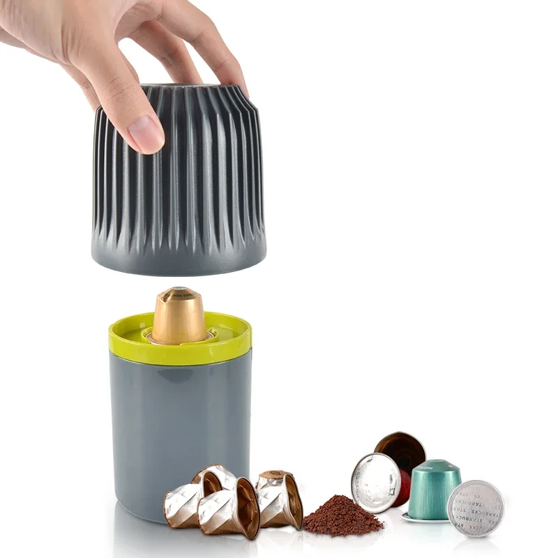 

2023 NEW ABS Plastic Coffee Recycler Tool Nespresso Aluminum Capsules Recycler Coffee Grinds Box Capsule Recycling