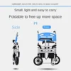 Shower Commode Toilet with Wheels,Hand Pushed Adjustable Height, No Installation  Portable Shower Chair, Commode Chair on Wheels 3