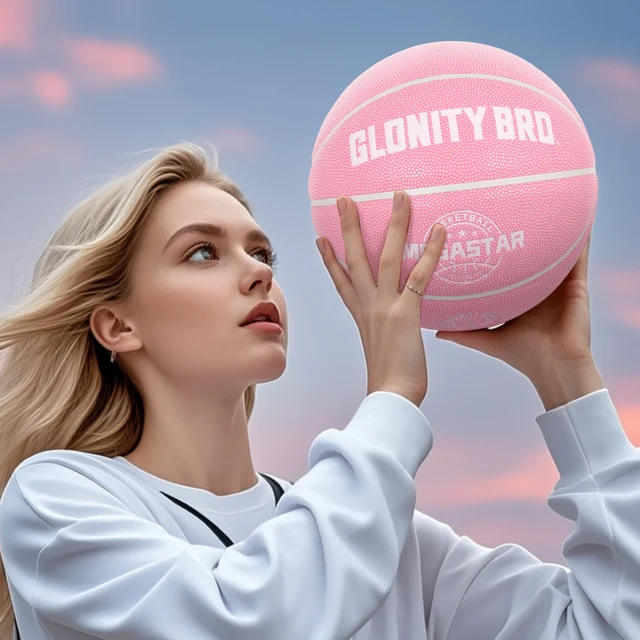 Women's Basketball Size 5,6,7 Pink Official Competition Child Basketball Indoor Outdoor Standard Ball PU Non-slip Wear-resistant