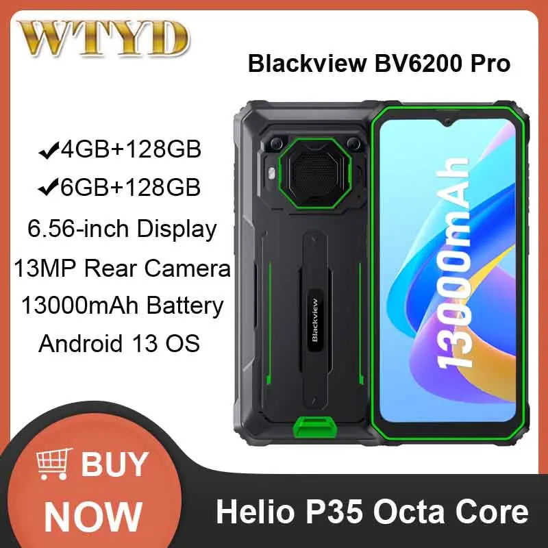 Blackview BV6200 Pro Rugged Phone 4GB/6GB+128GB IP69
