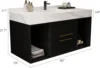 40 Inch Modern Wall Mounted Bathroom Vanity with Ceramic Sink. Quick Assembly Solid Wood Floating Bathroom Vanity Cabinet 2
