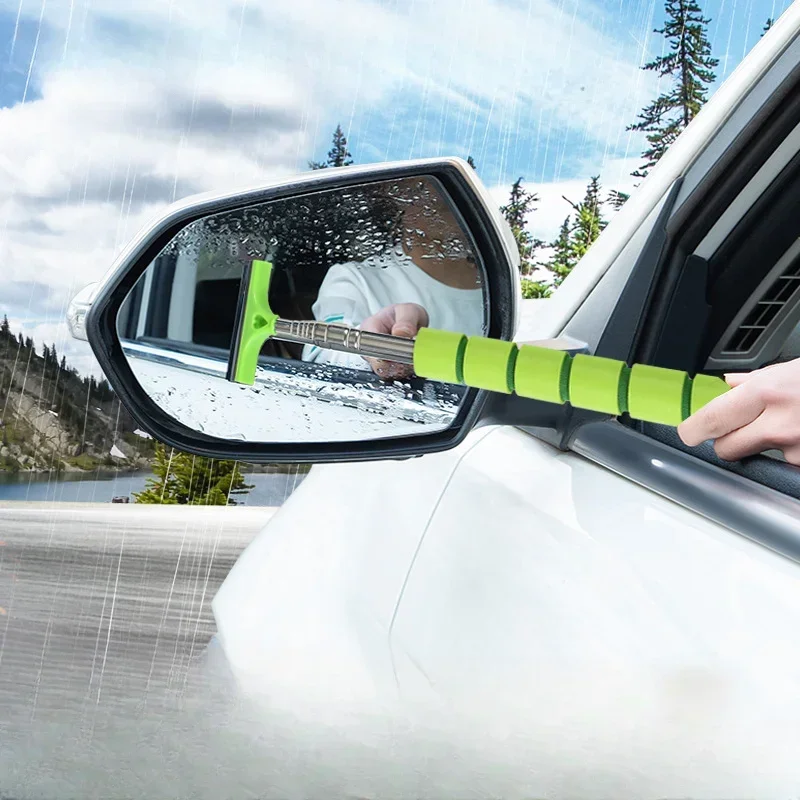 Multifunctional Car Rearview Mirror Telescopic Wiper Wiper Wash Car Window Front Windshield Rainproof Cleaning Brush Scraper