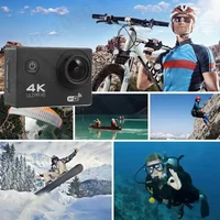 Action Camera 4K Ultra HD Waterproof 2.0-inch Screen WiFi Remote Control 30fps/170D Underwater Helmet Sports Go Video Camera Pro 2