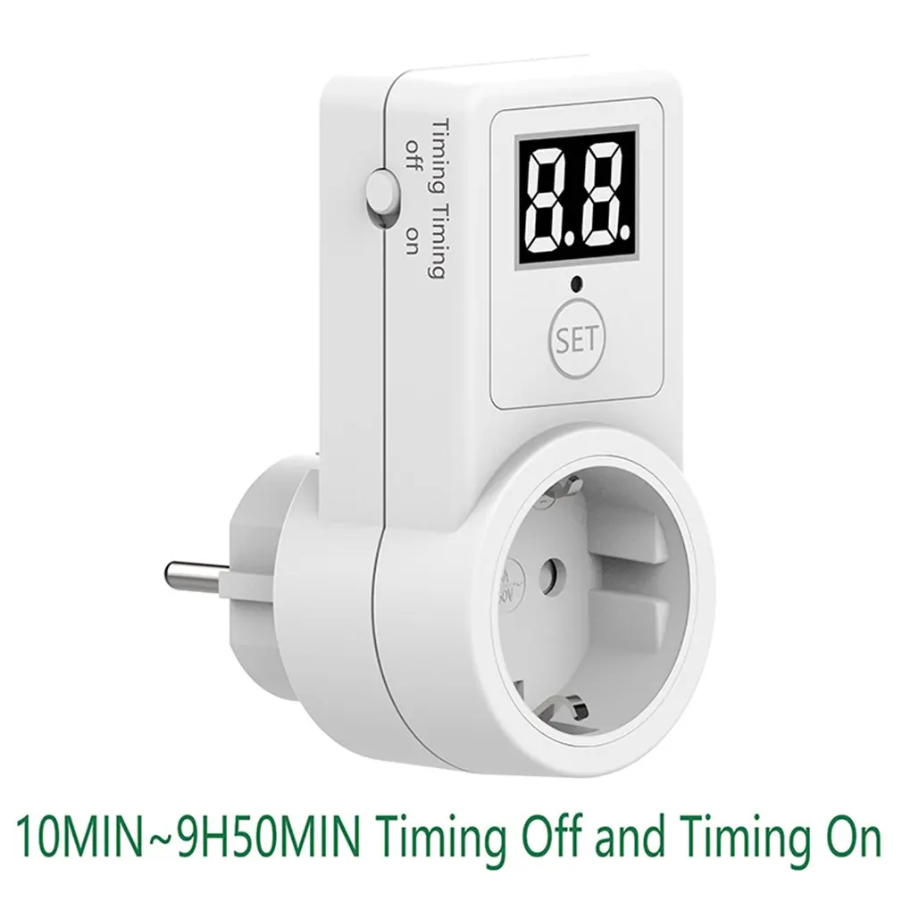 EU Electronic Digital Countdown Switch Universal Timing Socket Mechanical Timer Two Digit Display Countdown Timer Kitchen Tools