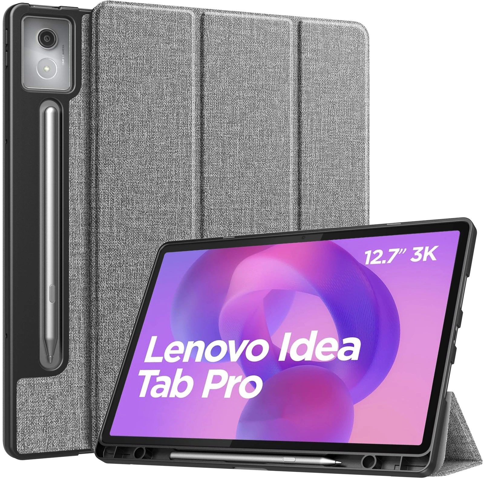 Ultra-Thin Smart Trifold Stand Case with Stylus Holder