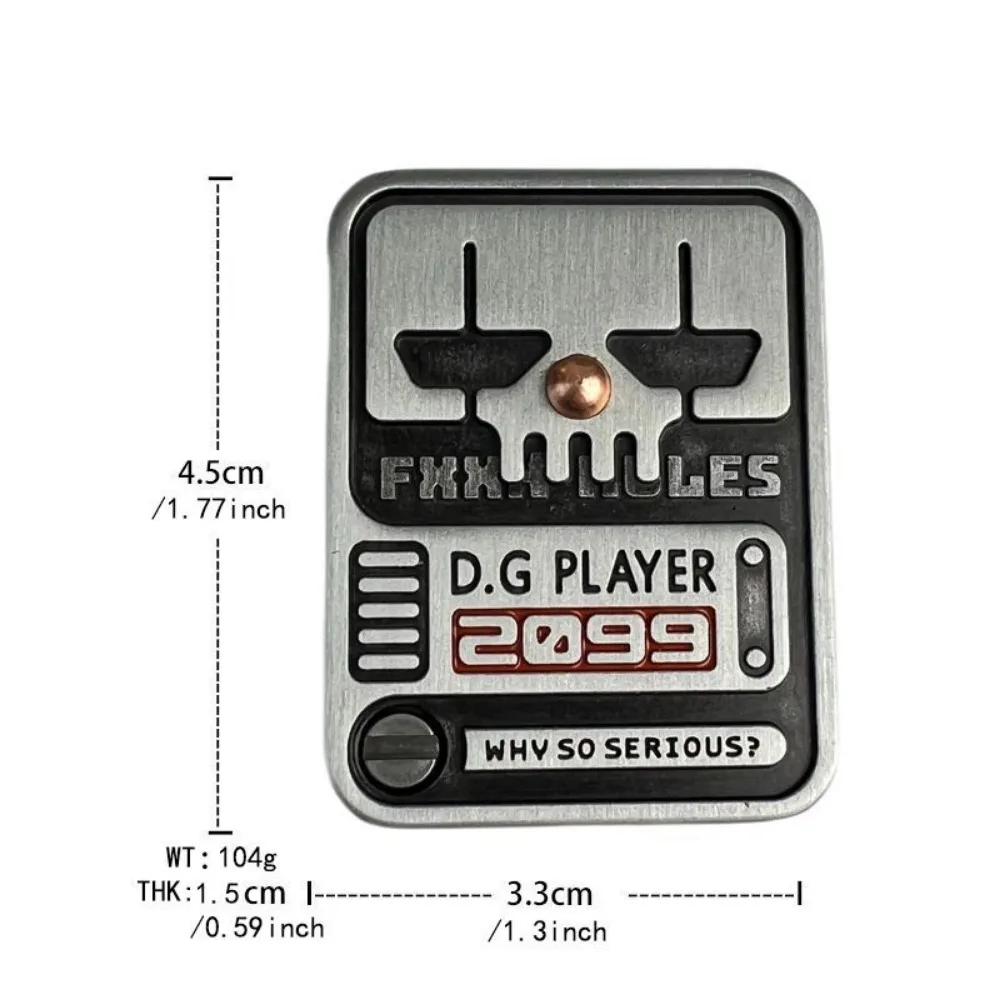 EDC three-layer ghost head AQK poker Splat Coin metal snap coin push card magnet slider fingertip top decompression toy gift fidget toy sensory fidget toy anti stress toy push puzzle game