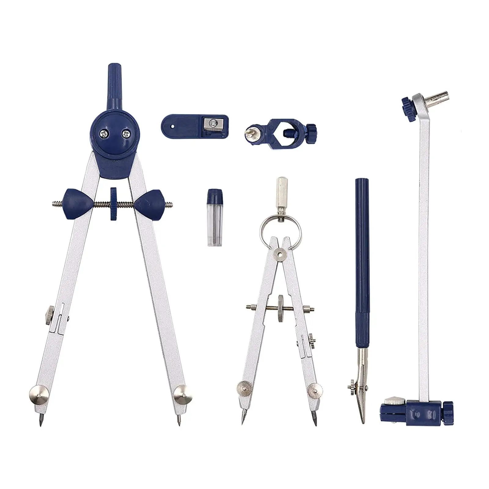 Professional Drawing Metal Drafting Kit with Extension Bar, Geometry Set for Geometry, for Engineer and Students