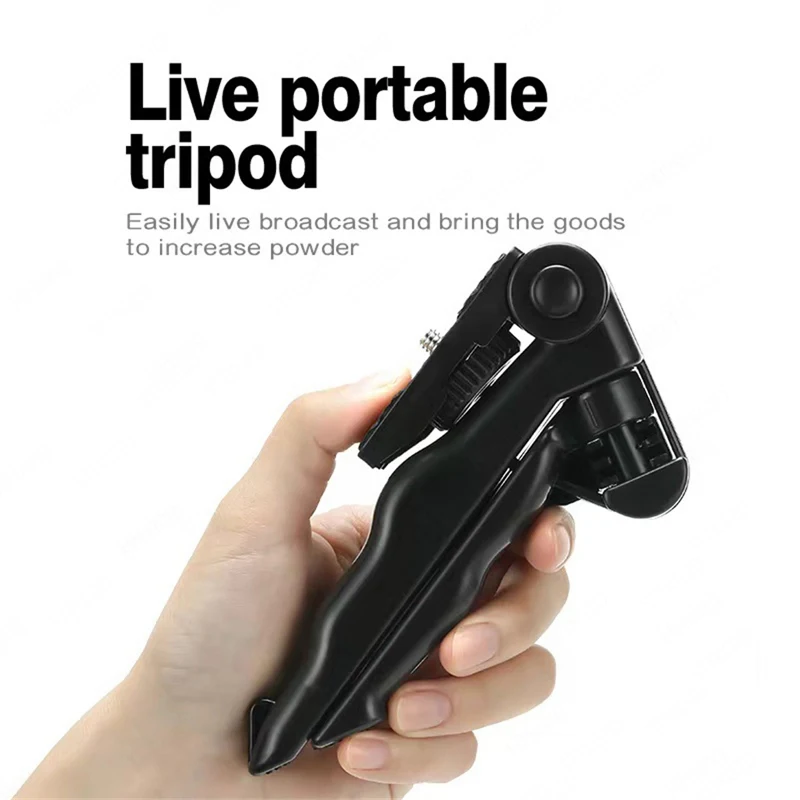 Phone holder portable tripod foldable desktop mobile phone stand rotatable selfie holding live video camera stabilizer bracket
