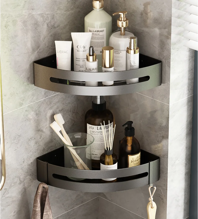 Convenient and sturdy bathroom shelf corner shelves Inexpensive stylish home utility racks |