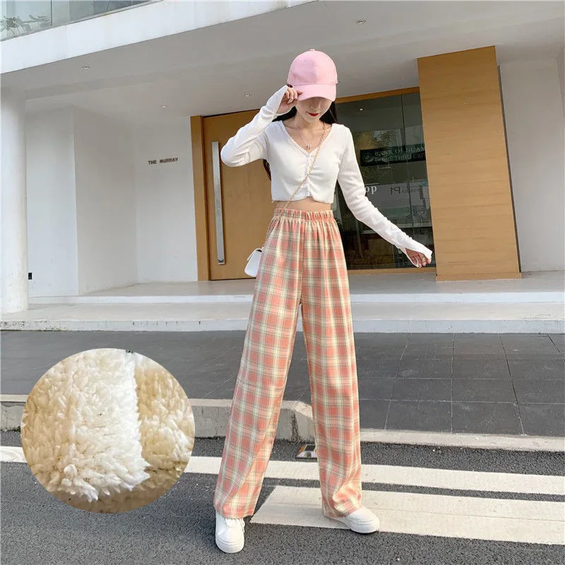 Orange plaid plus velvet