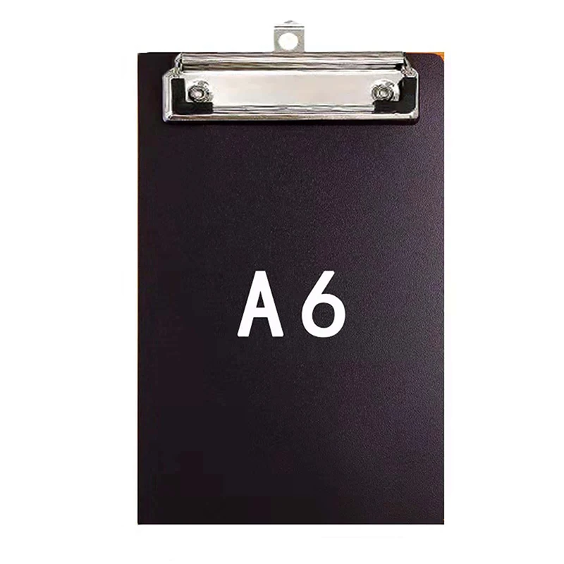 Clipboards with Low Profile Metal Clip Standard A6 Size with Hanging 1pcs For Office Stationery Supplies, writing clipboard,transparent clipboard