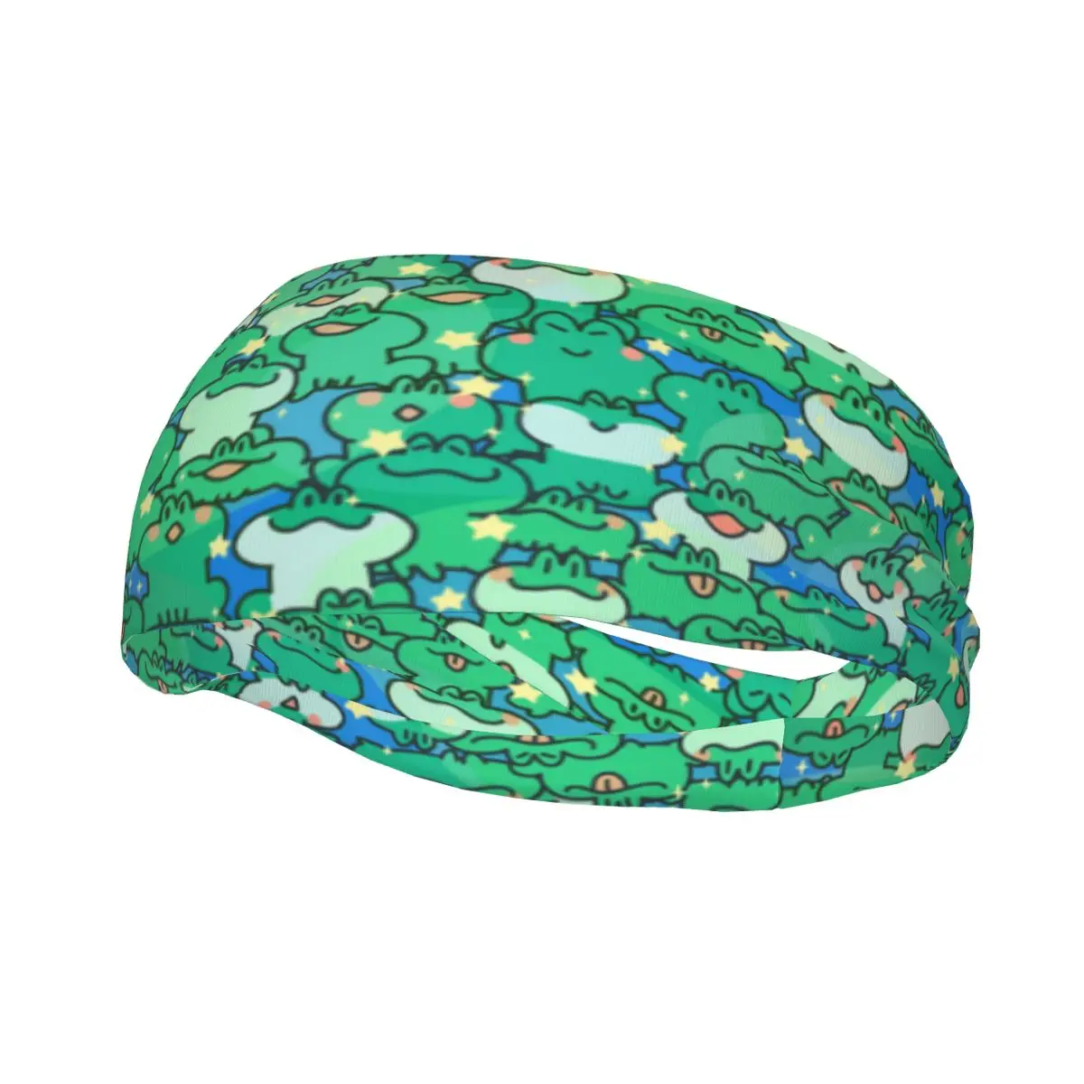 

Frog Anime Sweatband Sport Safety Sweat Headband for Women Men Anti-slip Cute Animal Hair Bandages Fitness Yoga Sweat Wash Bands