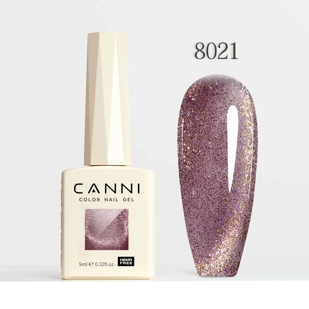 CANNI HEMA Free Black Glitter Diamond Sparkle Gel Polish - Long-Lasting Glossy Finish