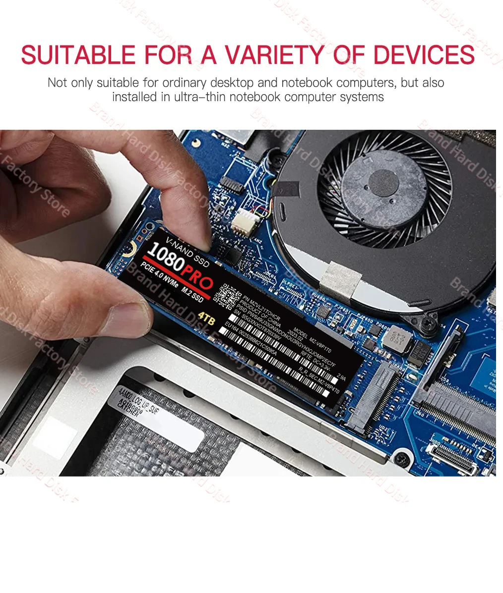 ũž PC PS5 ƮϿ ָ Ʈ ϵ ũ, SSD M2 2280 PCIe 4.0 NVME, б 14000 MB/S, 1080PRO 4TB,  귣