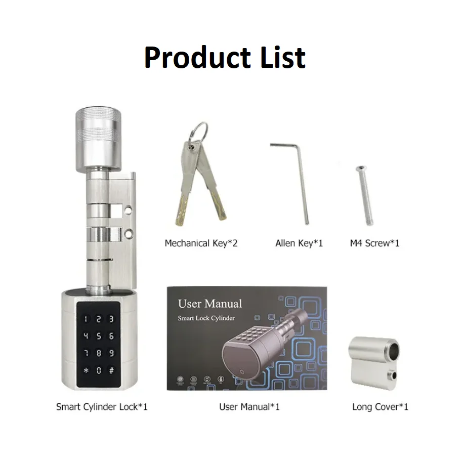 Tuya smart lock handle set screw adjustment allen wrench