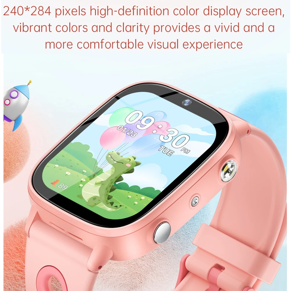Children's Smart Watch Girls Camera Recording Video Learning Words Flashlight Kids Watch 2025 New Boys Smart Kids Watch Android