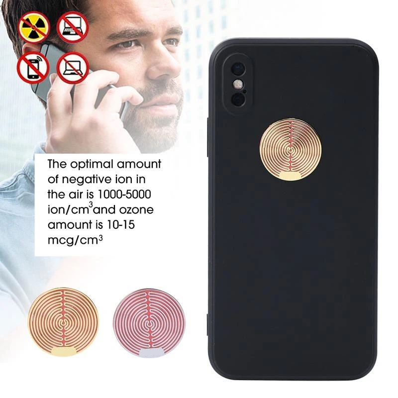 6 Adesivi Anti-radiazioni Per Telefono, Protezione EMF 5G, Compatibili Con Smartphone, Laptop, Tablet, Argento