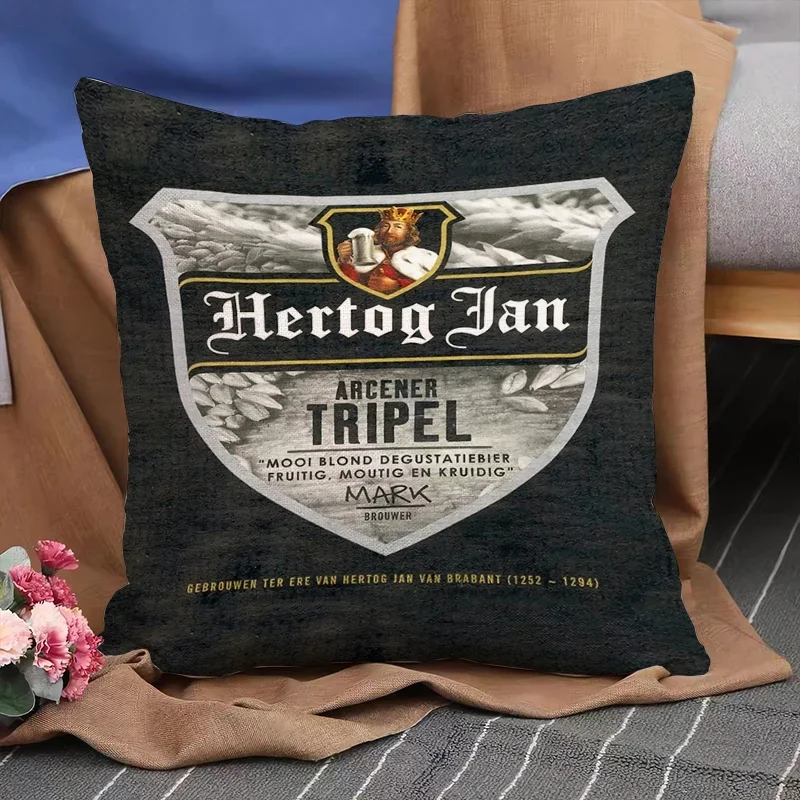

Pillowcase Double Printed HERTOG JAN 45x45 Home Decor Pillowcase Sofa Bedroom Car Cushion Cover Short Plush