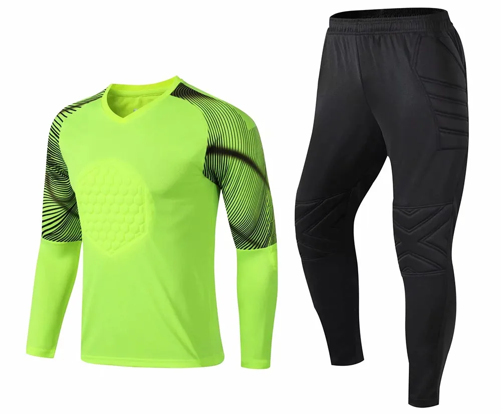 Football Uniform Sports Uniform Sets Football jerseys Goalkeeper Shirts Long sleeve Pant soccer wear goalkeeper Training Uniform Suit Protection Kit Clothes