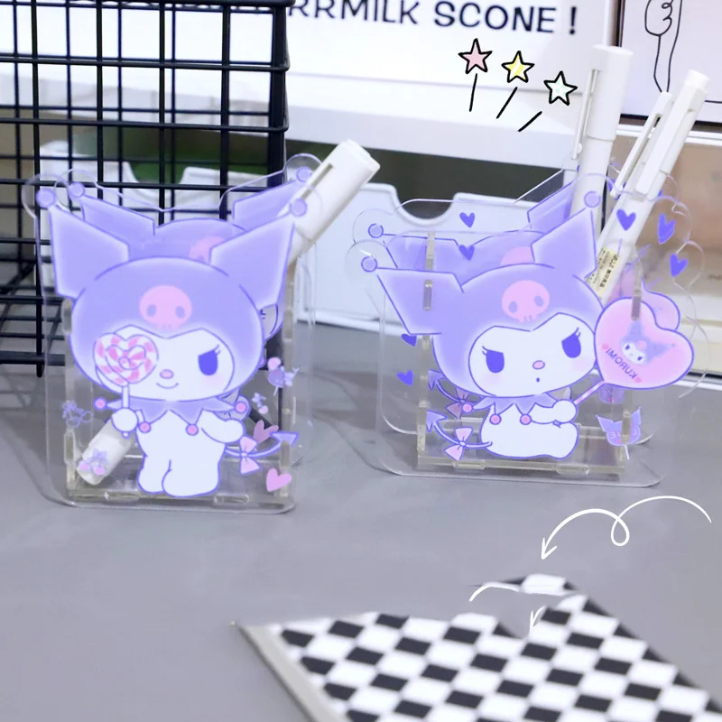 

6 шт./партия, прозрачный держатель для ручек Sanrio Kuromi
