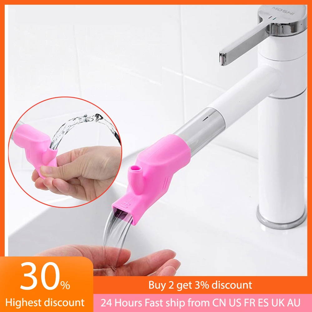 Silicone Water Faucet Tap Sink Extender For Kids Bathroom Hand Washing 祝日