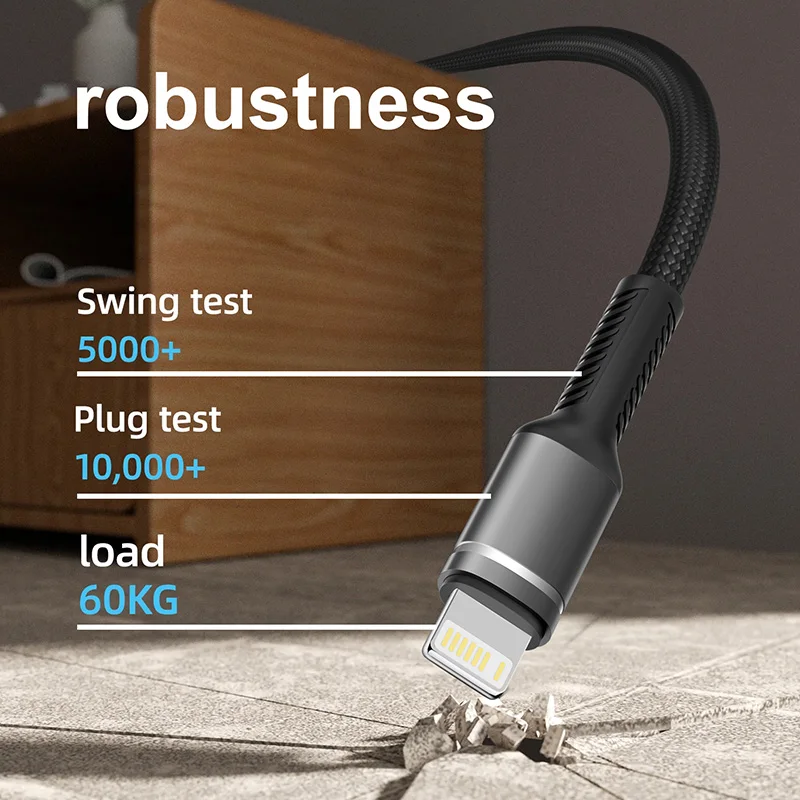 MFi Certified Nylon Braided Fast Charging USB Lightning Cable