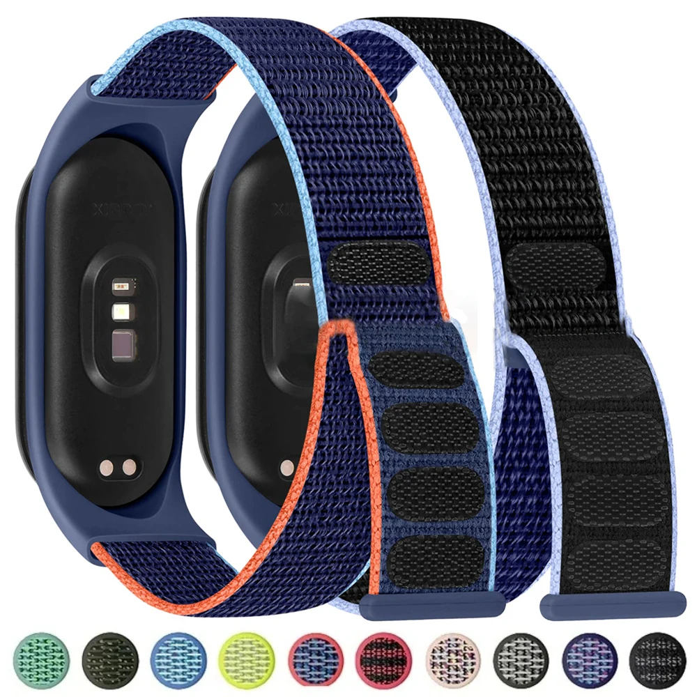 Anello Sportivo In Nylon Per Xiaomi Mi Band 7 Nfc Smartwatch Wristband Mi Band 6 Correa Braccialetto Di Ricambio Smart Band 7 6 5 4 3 Strap