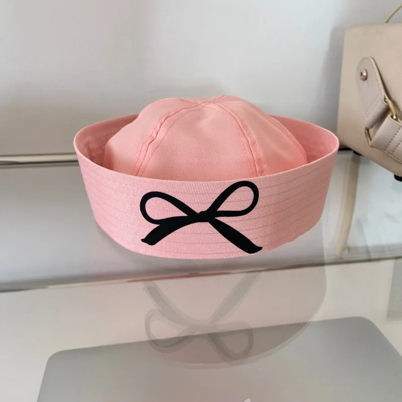 Korean Version Ins Bow Embroidery JK Beret Women's Spring and